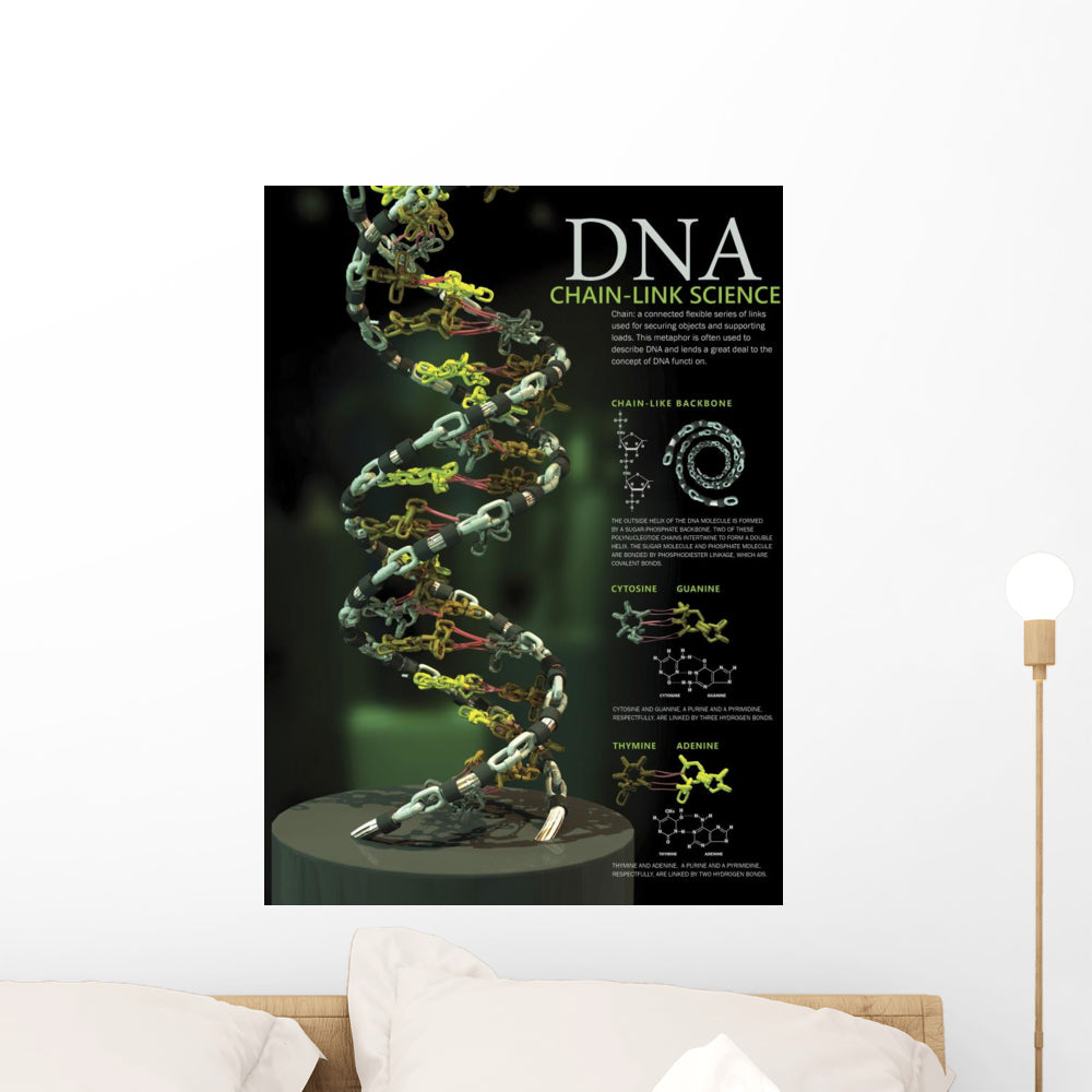 3D DNA Vertical Wall Decal - Vibrant Decor for Any Space