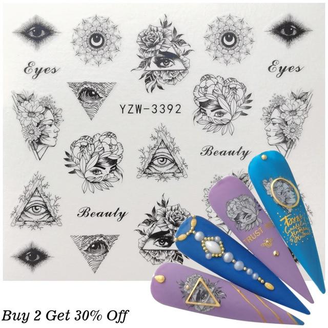 Elegant Gradient Marble Nail Art Sticker Set