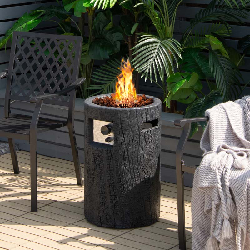 Elegant Outdoor Propane Fire Pit with Auto-Ignition, 30,000 BTU