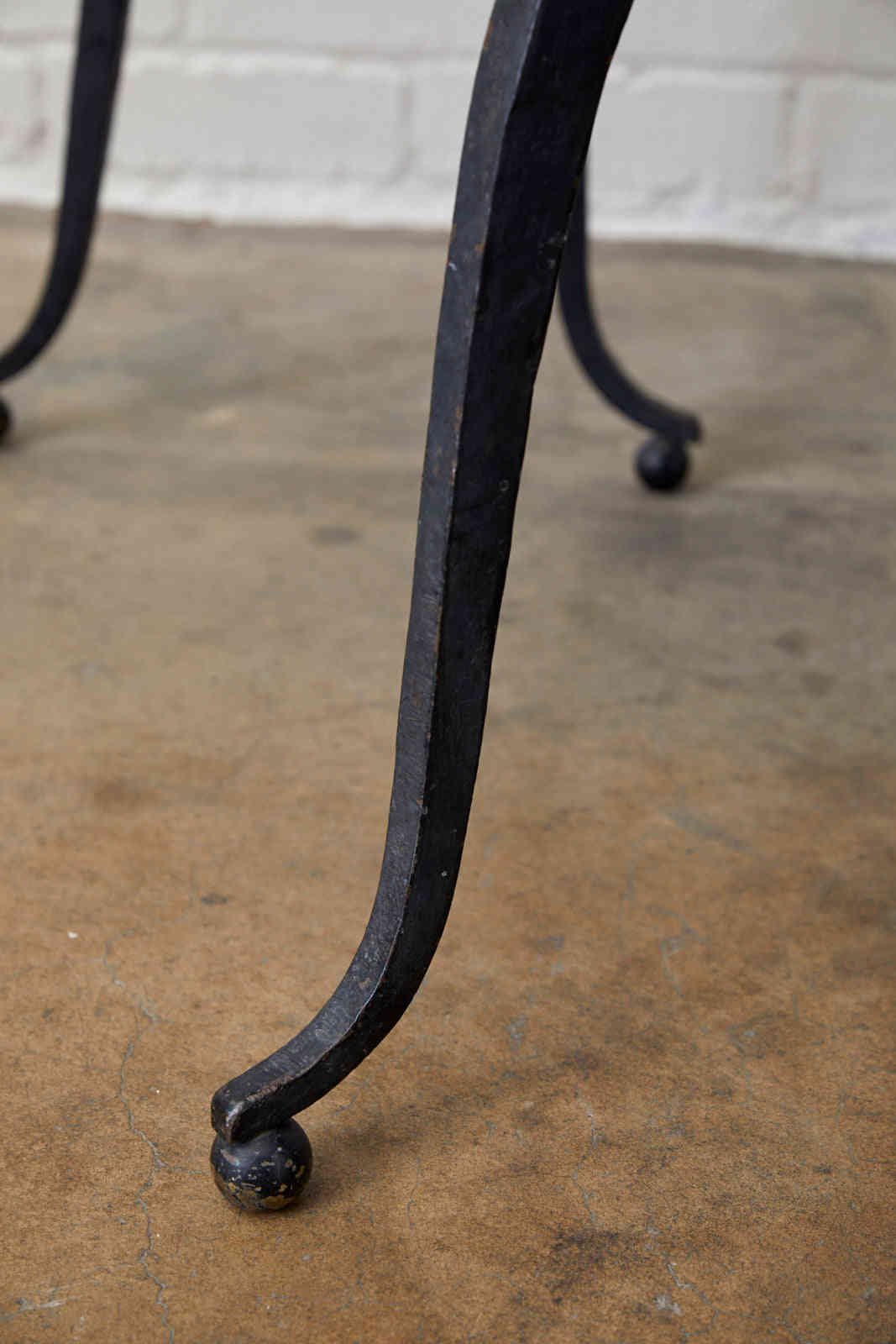 Elegant Italian Demilune Console Table with Steel Top