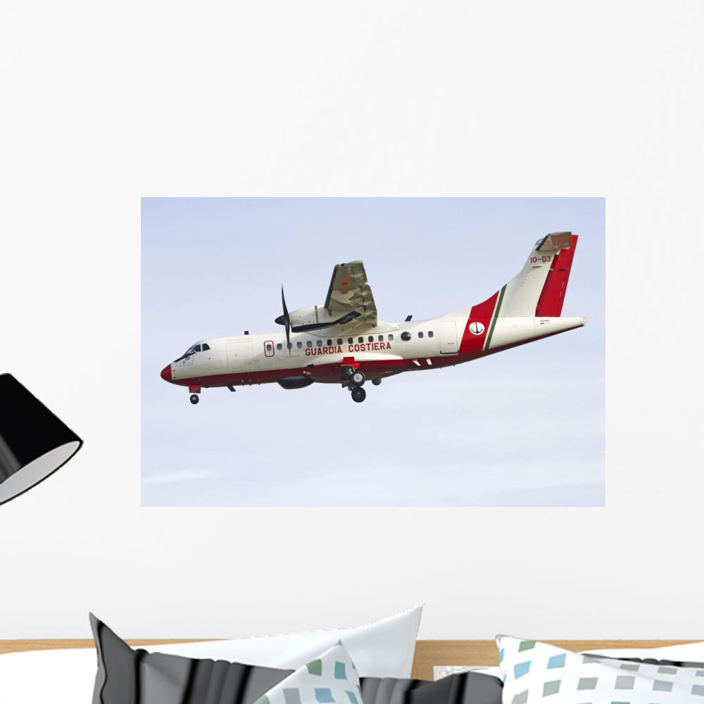 Italian Coast Guard Atr-42 Wall Decal - Vibrant Decor for Any Space
