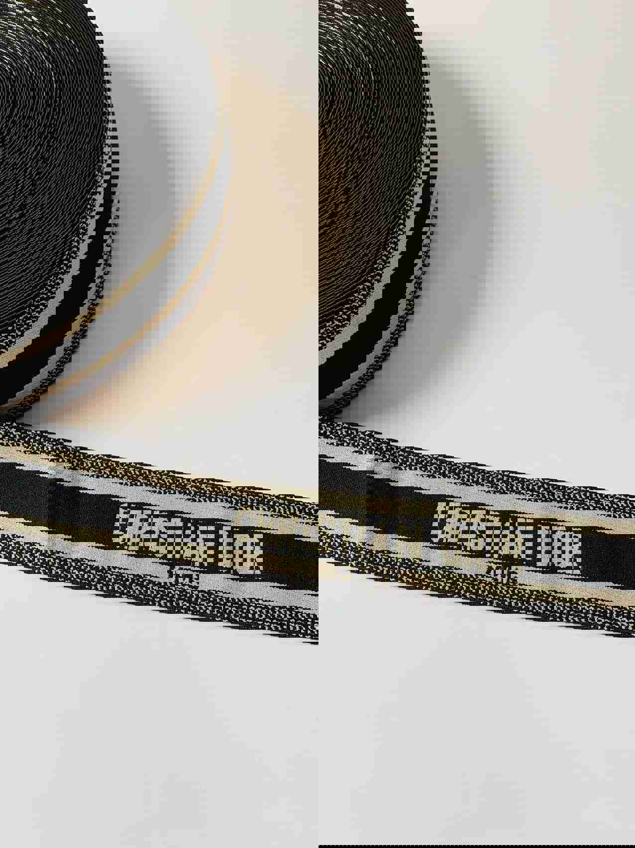 Christian Dior Paris Elastic Striped Ribbon Trim, 2.5 inch Width, Embroidered for Fashion Accessories