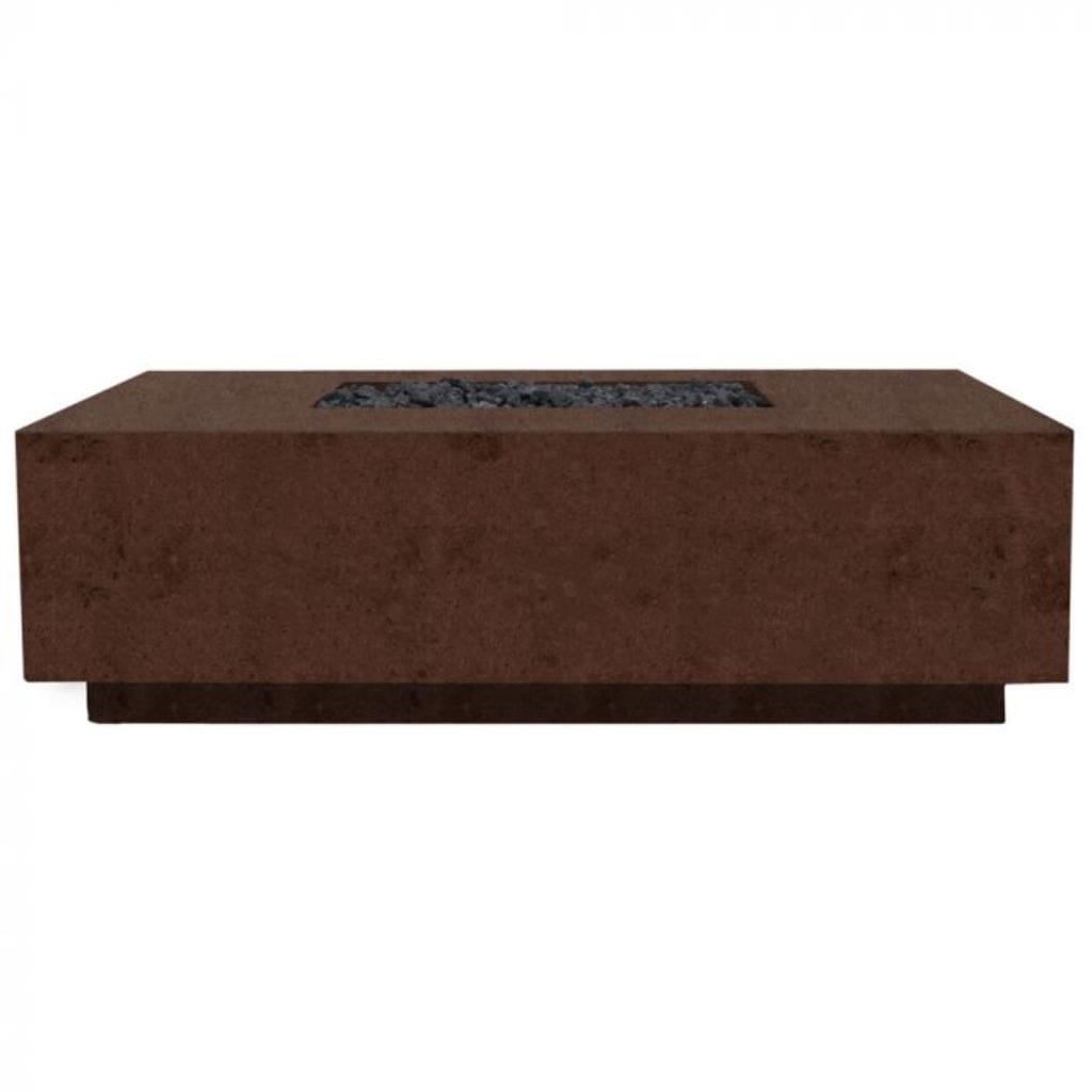 Prism Hardscapes 60" Cafe Tavola 7 Rectangular Concrete Natural Gas Fire Pit Table