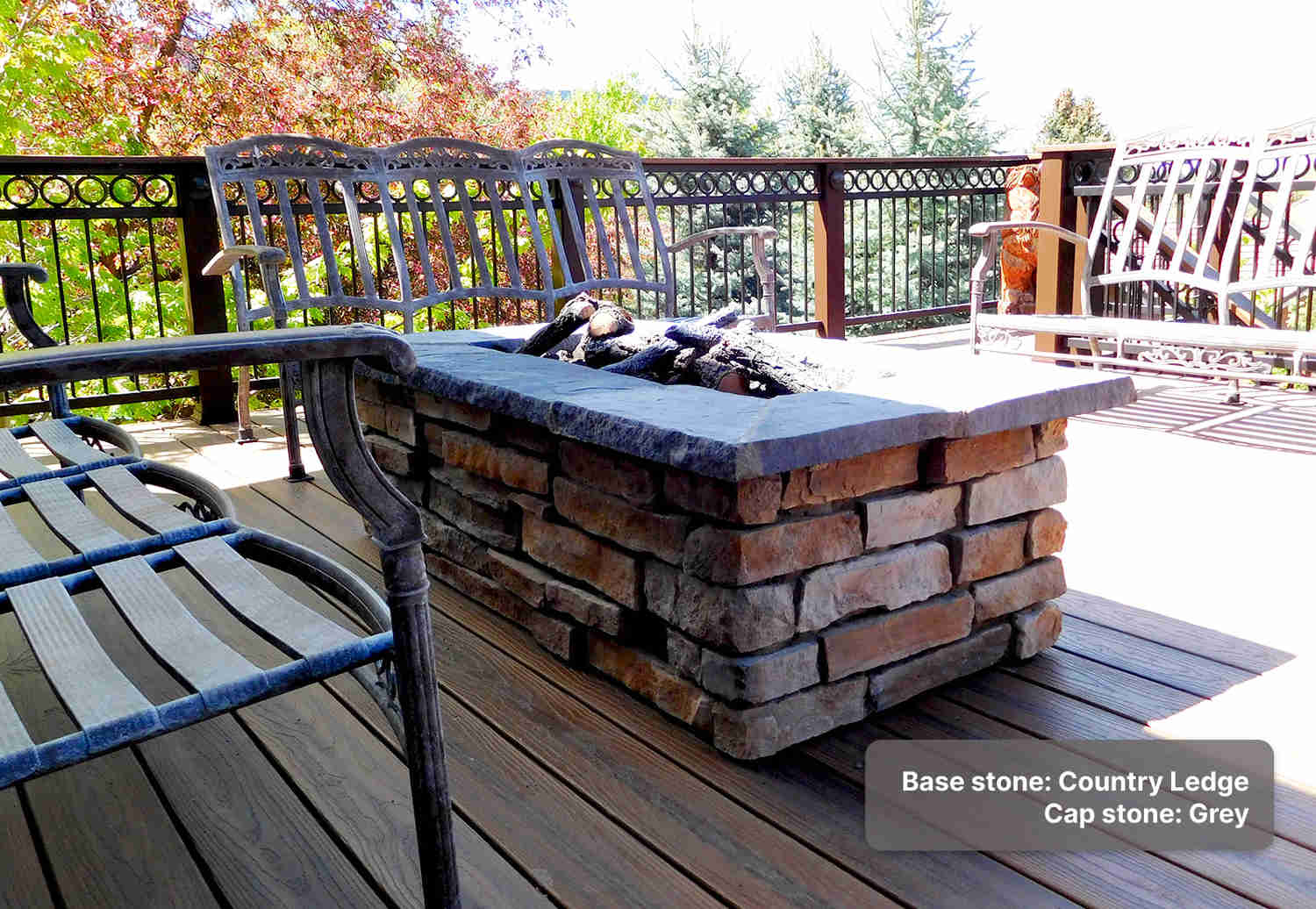 Customizable Outdoor Stone Gas Fire Pit
