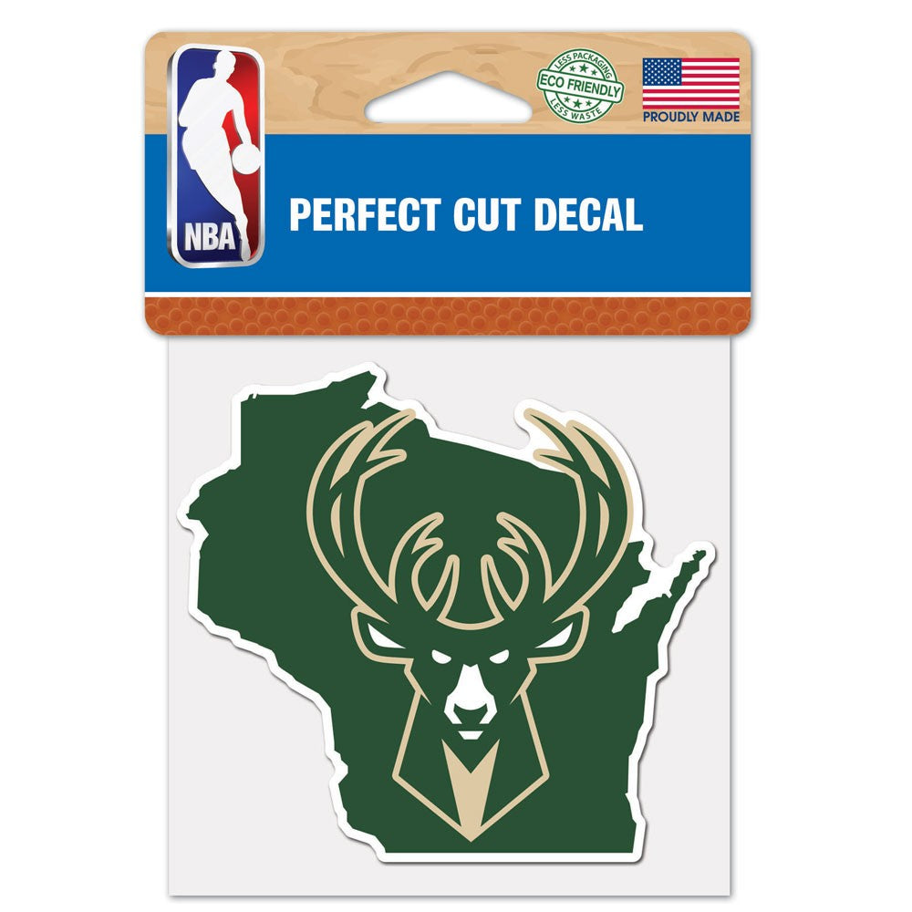 Milwaukee Bucks 4x4 Perfect Cut Decal - Officially Licensed Outdoor Vinyl