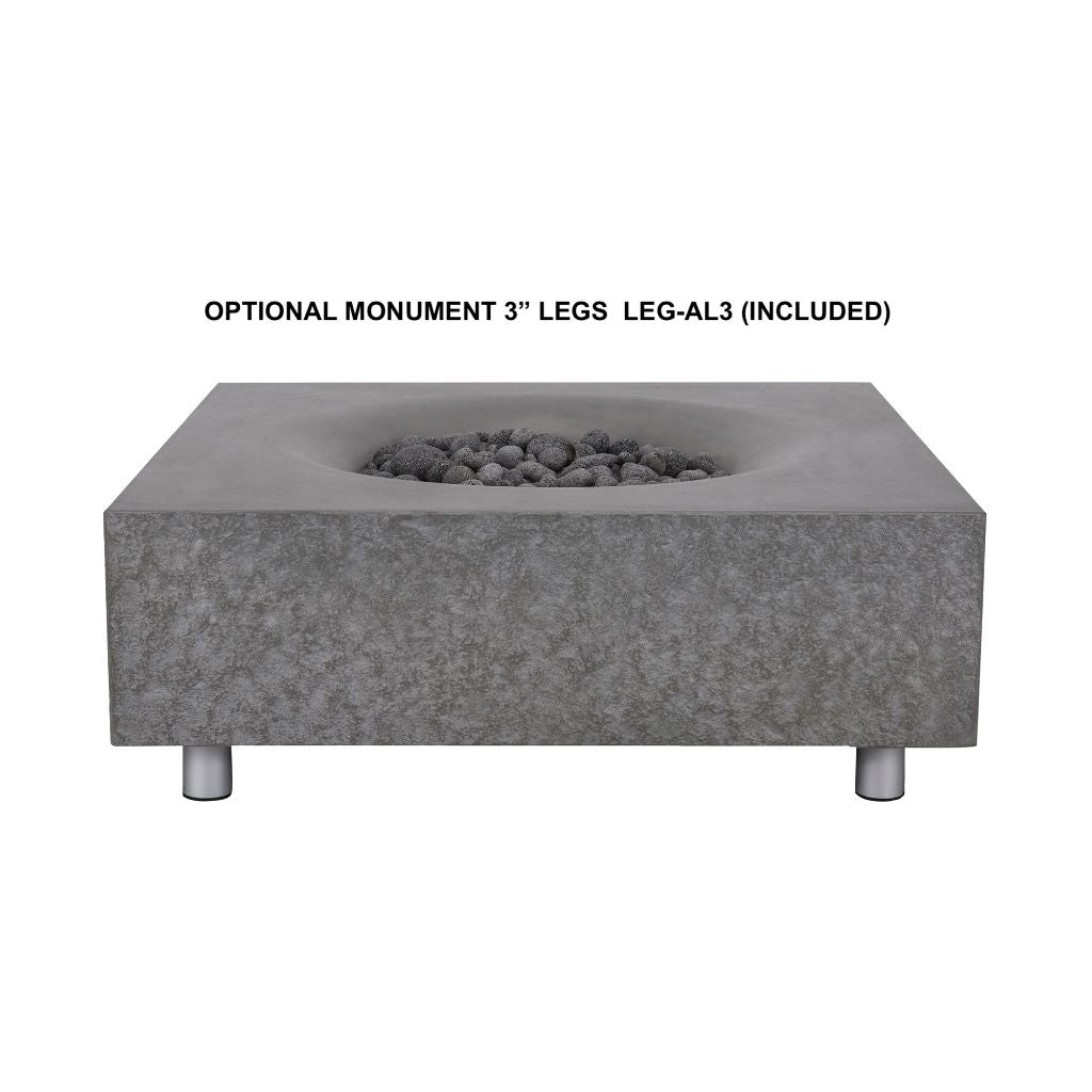 Elegant Outdoor Concrete Propane Fire Pit Table