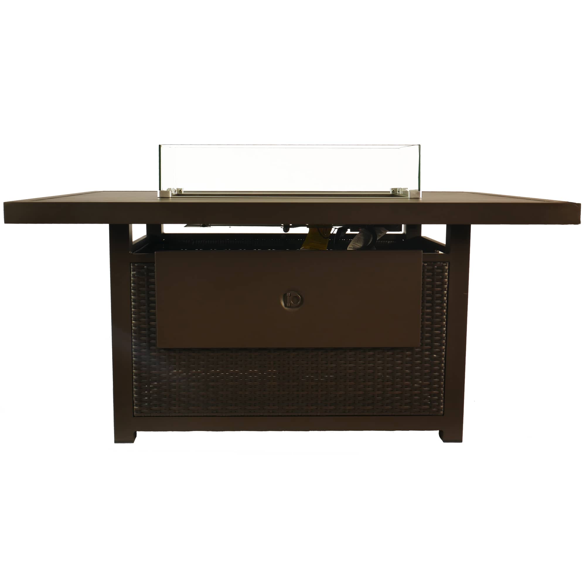 Bluegrass Living 52 Inch Outdoor Aluminum Propane Fire Pit Table