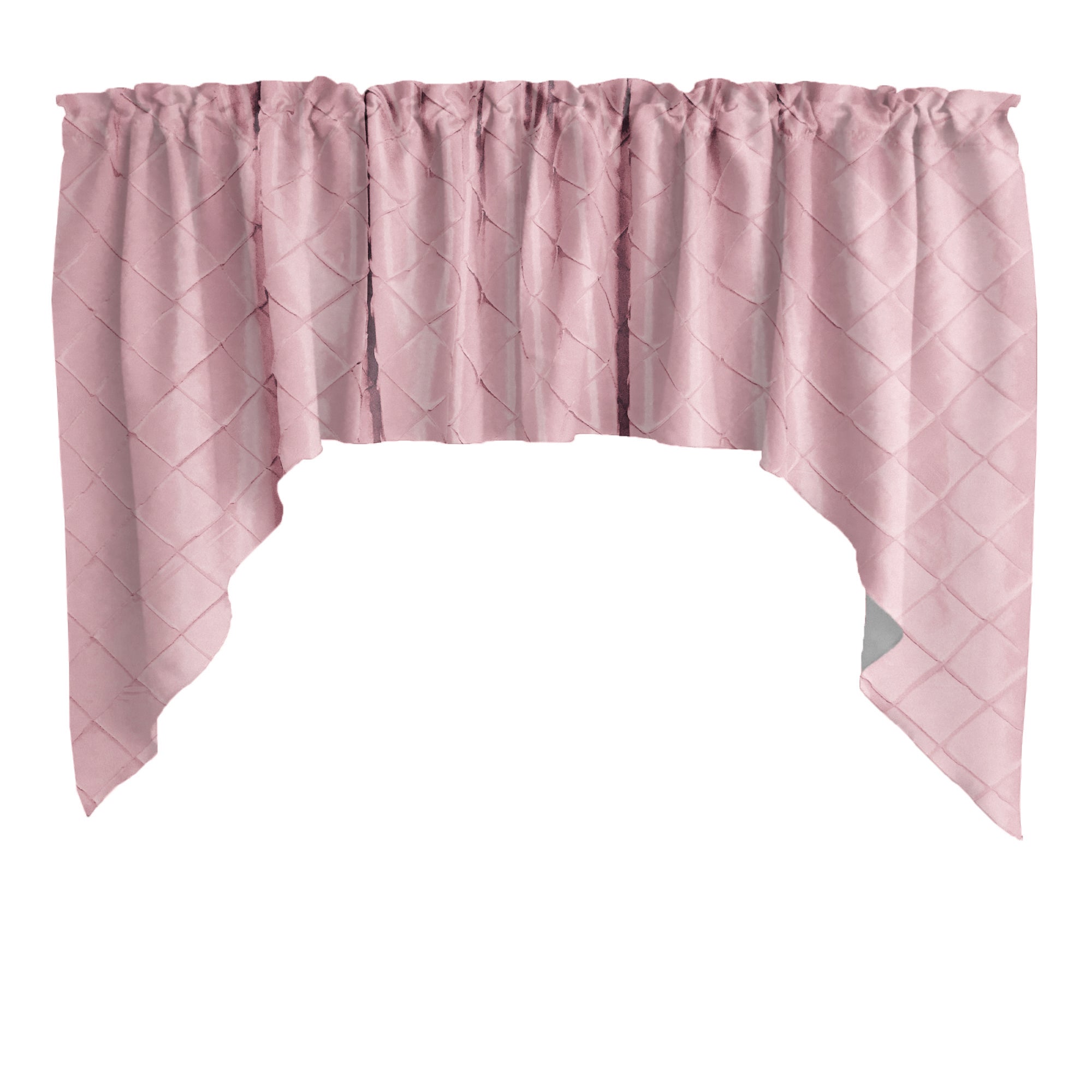 Elegant Cross-Stitch Pintuck Taffeta Swag Valance