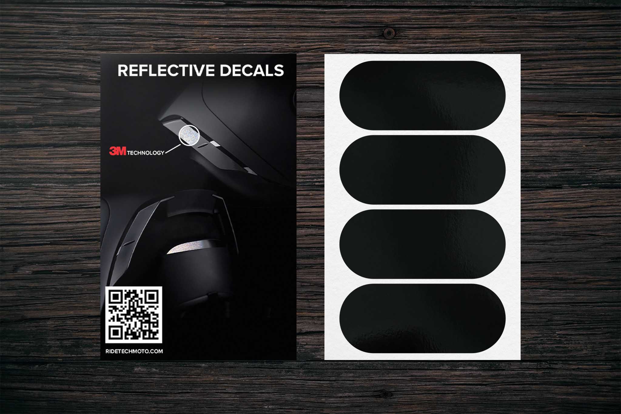 Reflective Motorcycle Helmet Decal - Universal Fit