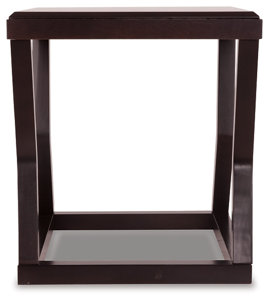 Stylish Espresso Rectangular End Table