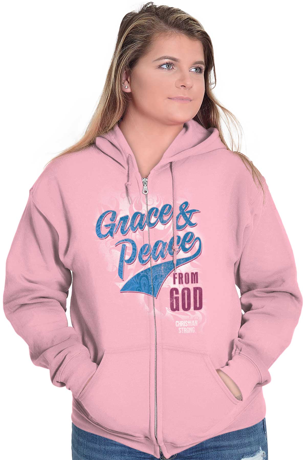 Faith-Inspired Peace Seeker Christian Zip Hoodie