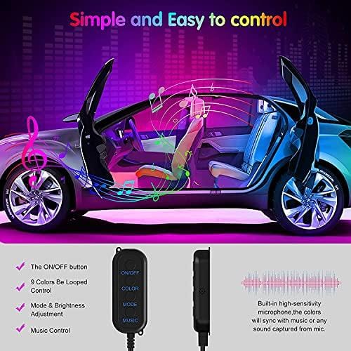 Enhanced RGB Interior Car LED Lights with APP Control and Music Sync
