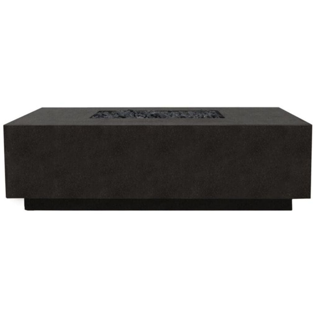 Prism Hardscapes 60" Ebony Tavola 7 Rectangular Concrete Natural Gas Fire Pit Table