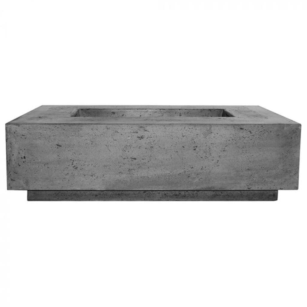 Prism Hardscapes 56" Pewter Tavola 1 Rectangular Concrete Gas Fire Pit Table