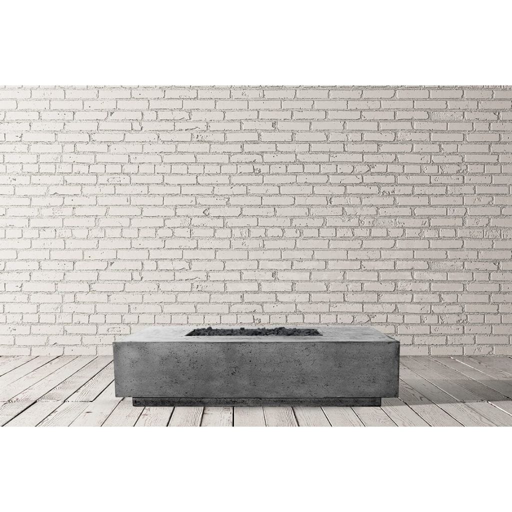 Prism Hardscapes 66 Ebony Tavola 4 Rectangular Concrete Natural Gas Fire Pit Table