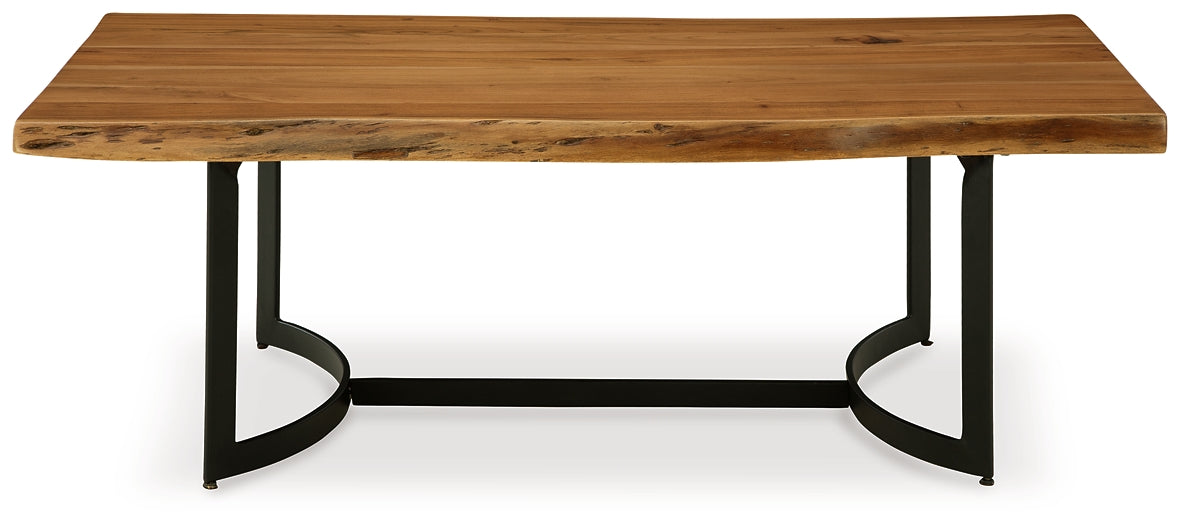 Modern Acacia Wood Rectangular Coffee Table