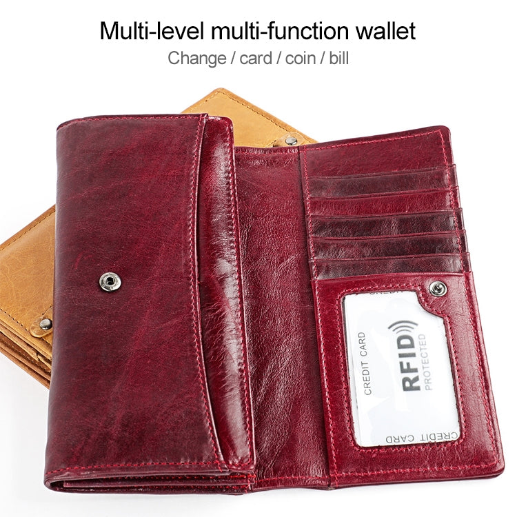 Rustic RFID-Blocking Genuine Leather Wallet for Men