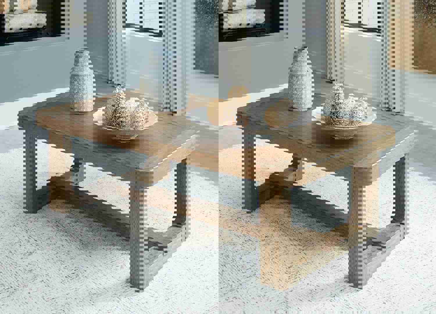Cabalynn Modern Lodge Farmhouse Coffee Table