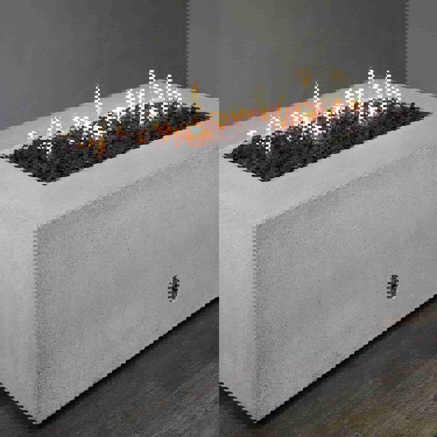 Starfire Designs Rustic Concrete Gas Fire Pit, 60 x 32