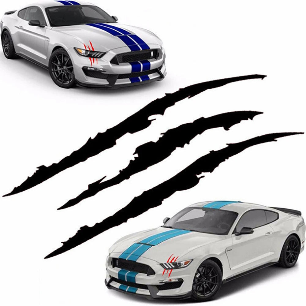 Reflective Monster Claw Car Sticker - Unique Dinosaur Raptor Paw Mark Decal