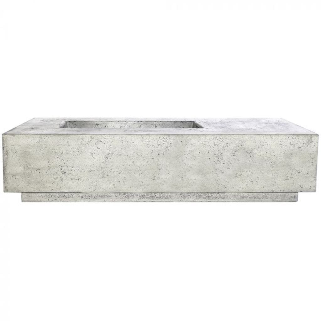 Prism Hardscapes 80" Tavola 5 Asymmetrical Concrete Gas Fire Pit Table