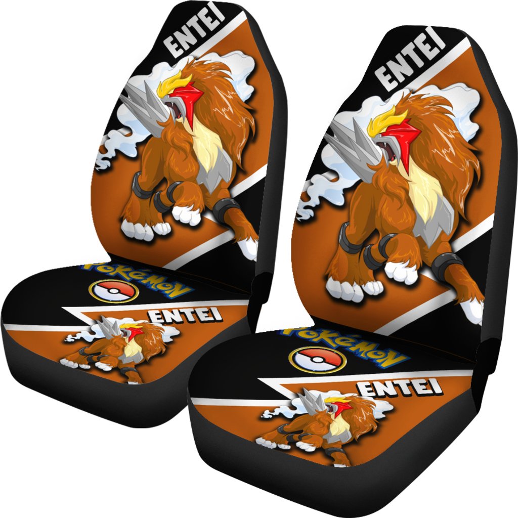 Entei Car Seat Covers, Custom Anime Pokemon Car Accessories
