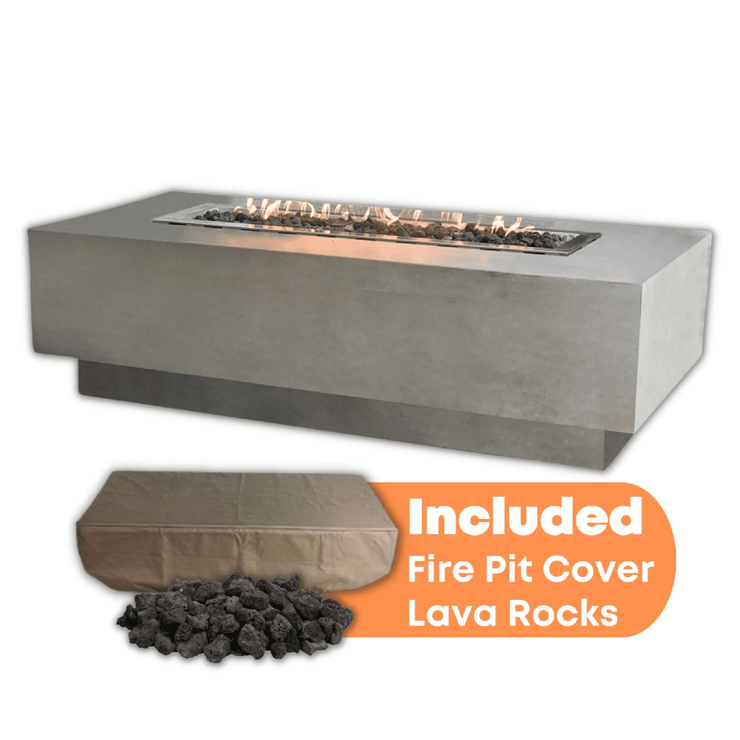 Elementi Granville Concrete Fire Pit Table - OFG121
