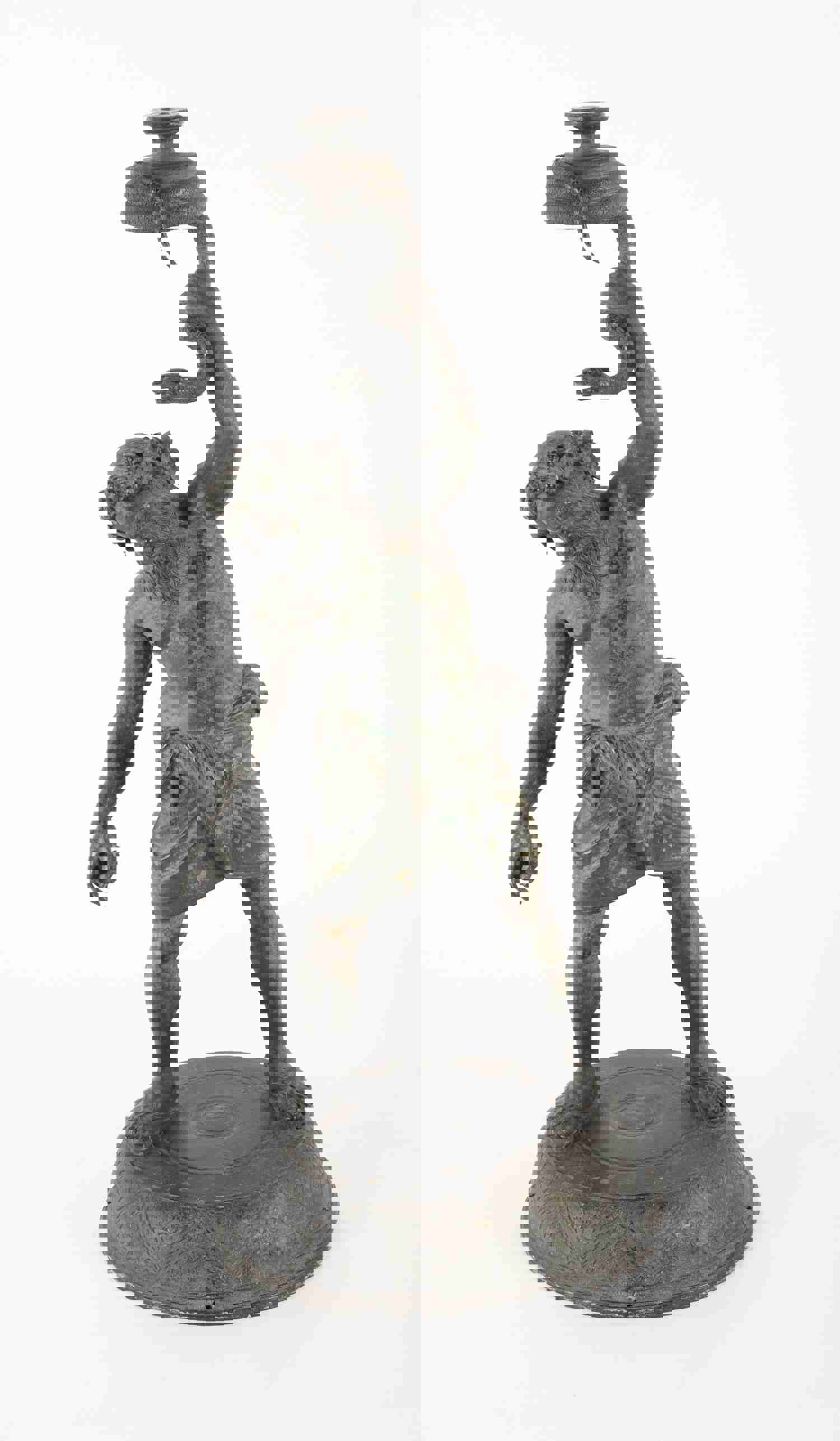 Grand Tour Bronze Silenus Statue, Roman God of Wine