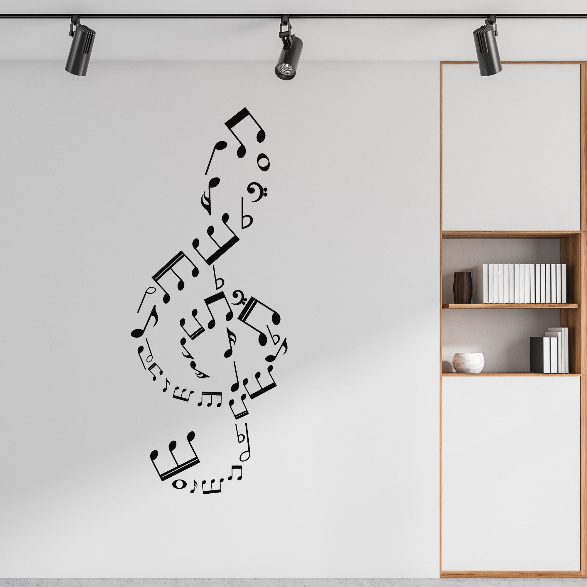 Premium Vinyl Music Wall Decal - Treble Clef Design