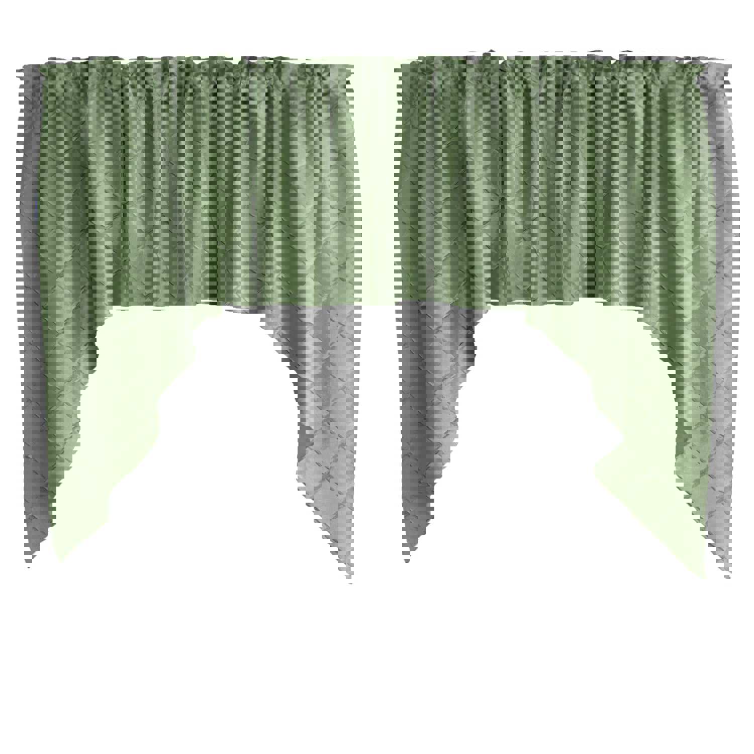Elegant Cross-Stitch Pintuck Taffeta Swag Valance
