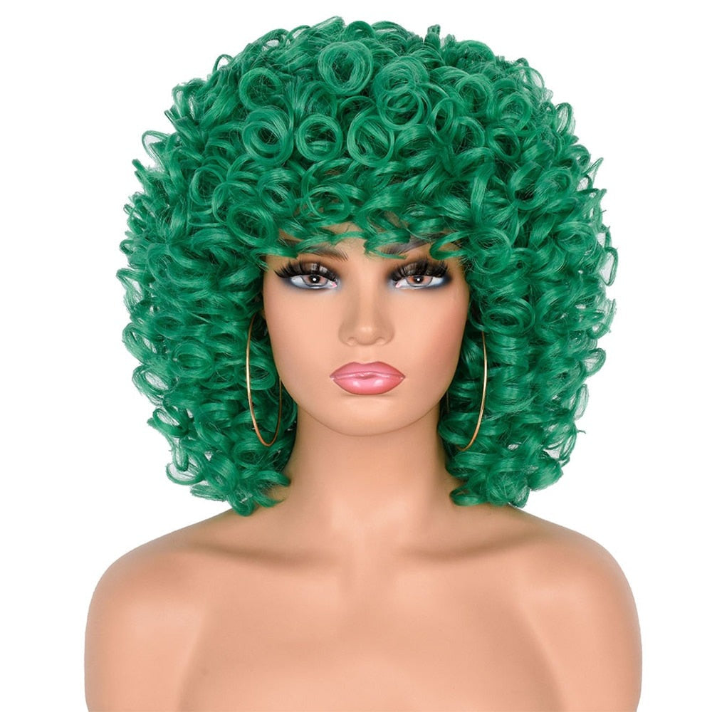 Stylish Short Curly Wine Red Wig for Daily Use and Cosplay