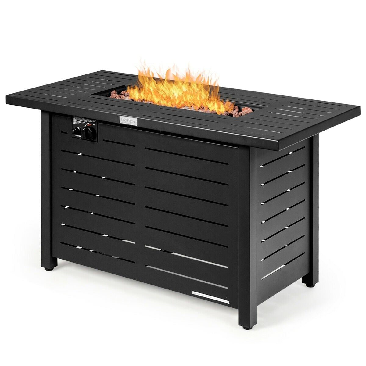 60,000 BTU Outdoor Propane Fire Pit Table, 42 Inch Rectangular