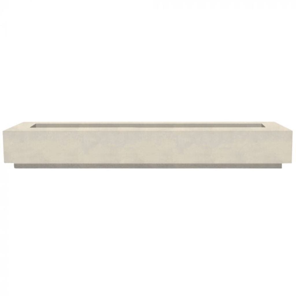 Prism Hardscapes 110 Coastal Tavola Rectangular Concrete Gas Fire Pit Table