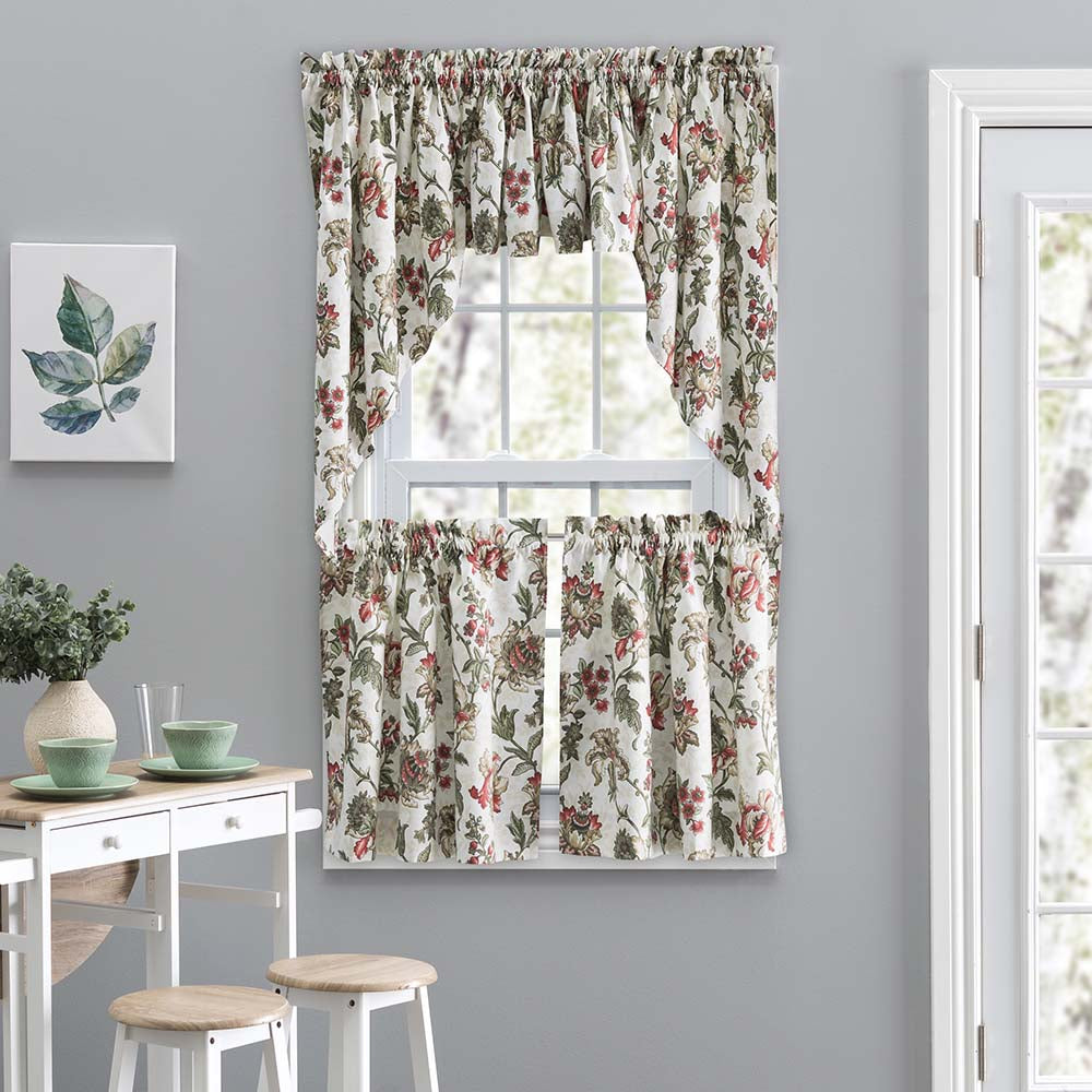 Ellis Curtain Madison Floral Design Tailored Swag 56x36