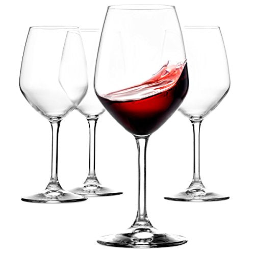 Paksh Novelty Italian-crafted 18 oz Clear Wine Glass Set (4 Pieces)