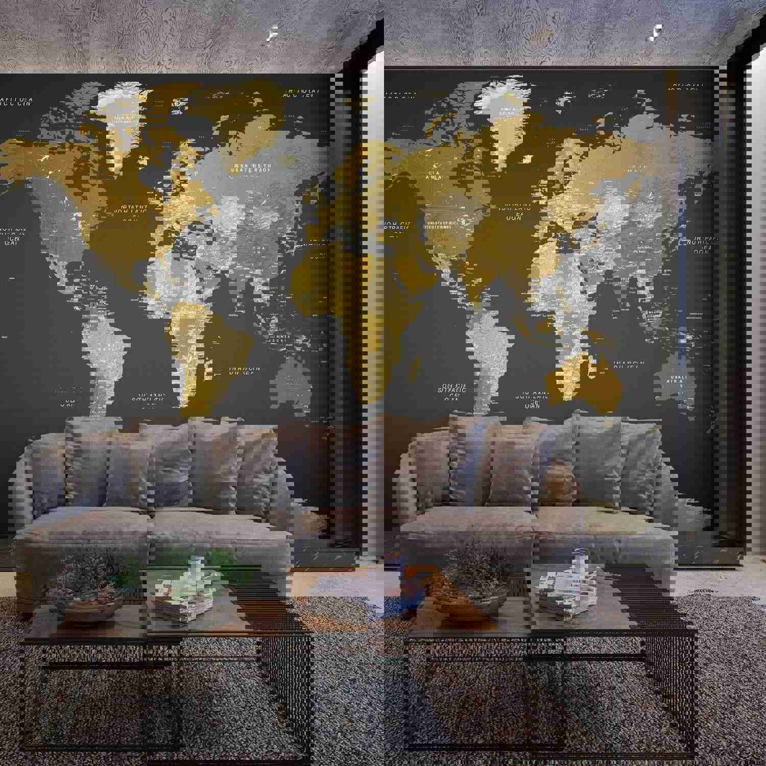 World Map Peel & Stick Wall Mural - Modern Global Decor