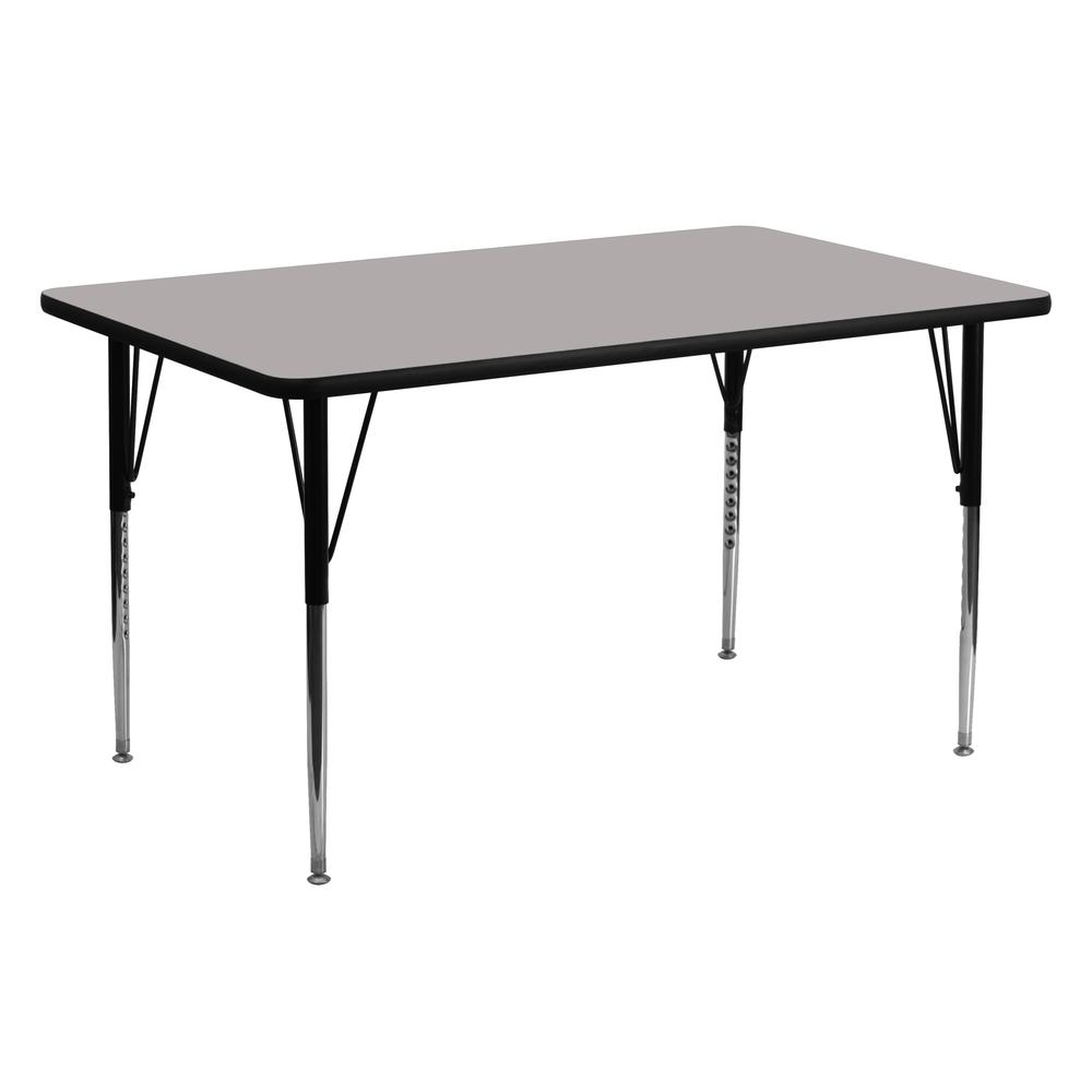 24W x 60L Grey HP Laminate Activity Table with Adjustable Legs