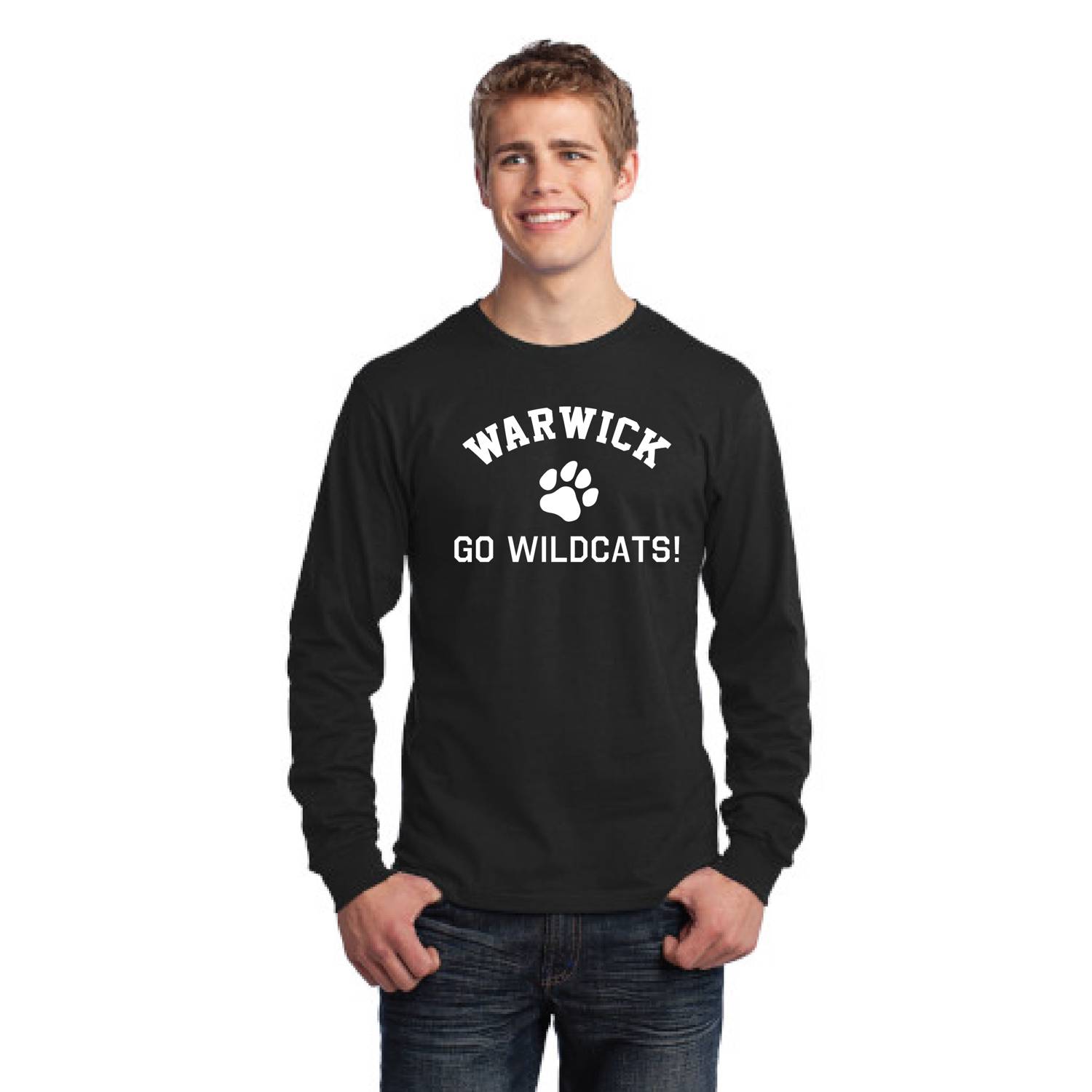 Sanfordville School - Go Wildcats Long Sleeve Cotton Tee