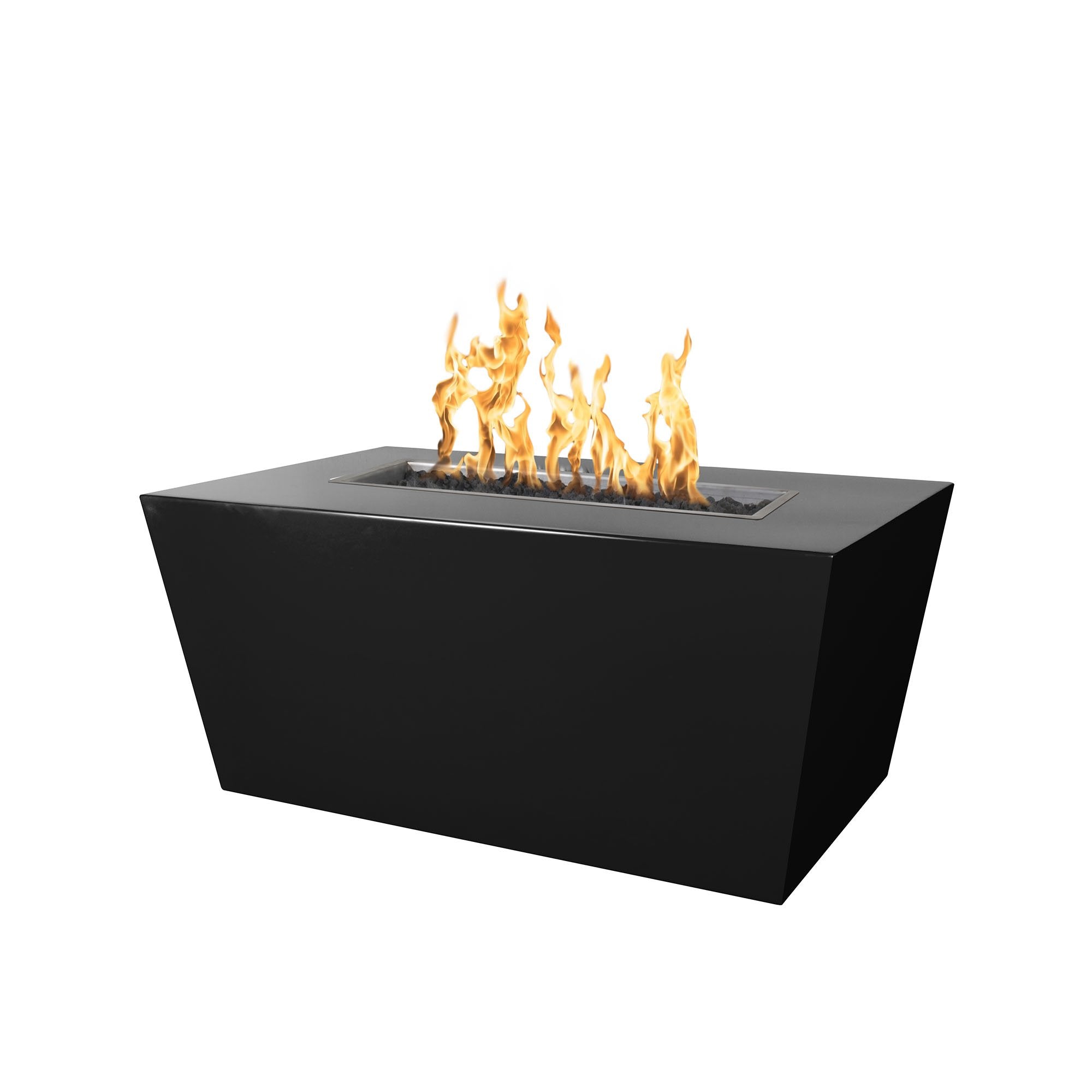 Elegant Outdoor Plus Mesa Rectangle Fire Pit with Powder Coated Steel and Free Cover