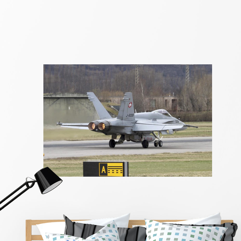 F-18 Hornet Swiss Military Aircraft Wall Decal