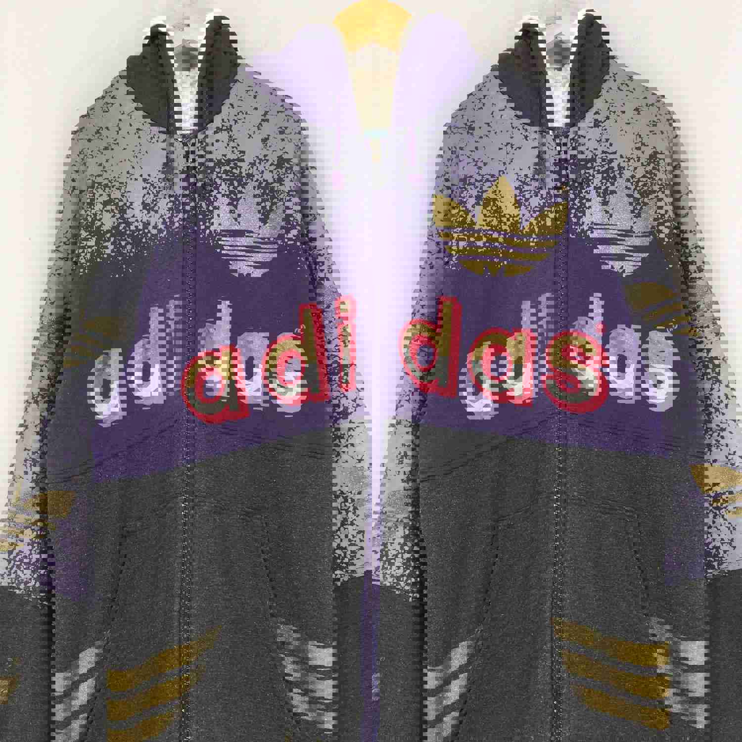 Vintage Adidas Trefoil Sherpa Hoodie - Large Size