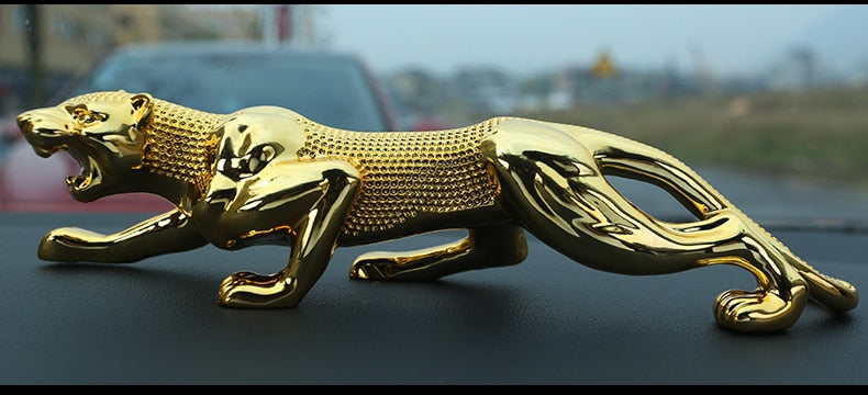 Stylish Leopard Resin Car Ornaments for Interior Decor