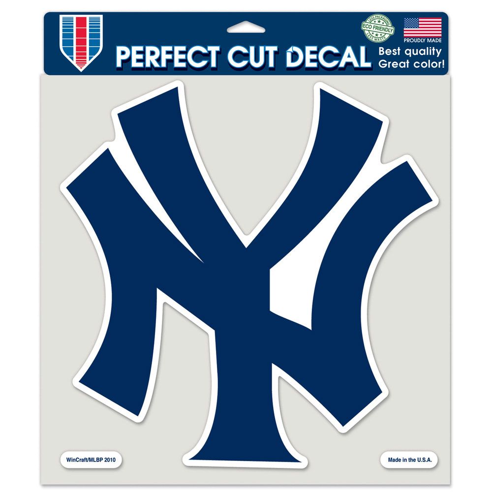 New York Yankees NY Thin Outline Decal - 8 x 8