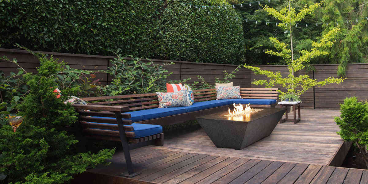 Athena Fireglass Olympus Linear 72x30 Concrete Rectangular Gas Fire Pit Table