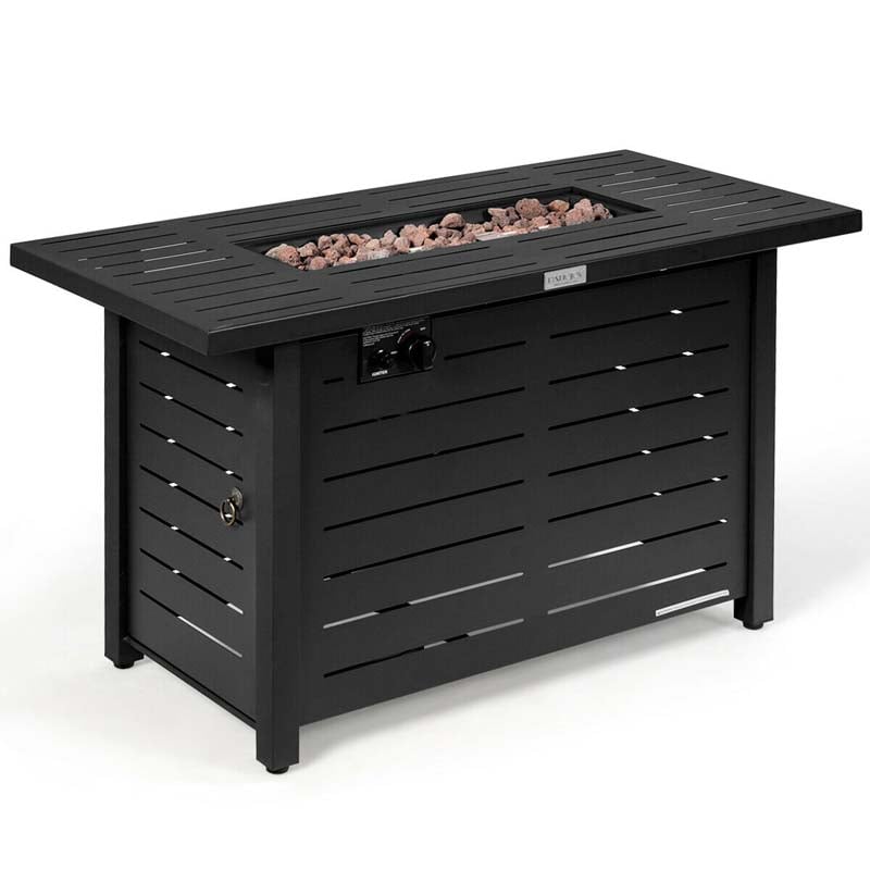 Stylish 42" 60,000 BTU Outdoor Propane Fire Pit Table with Cover