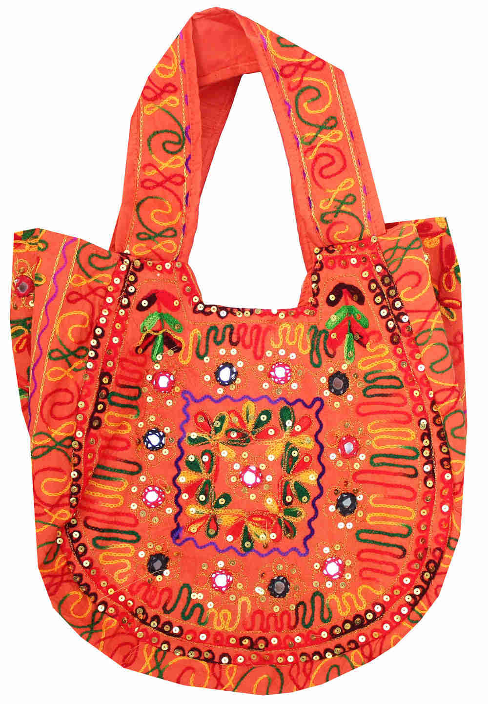 Eco-Friendly Floral Embroidered Women's Shoulder Bag