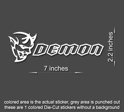 Dodge Challenger Demon Mopar SRT Decal/Sticker for Car, Laptop, Tablet, and More
