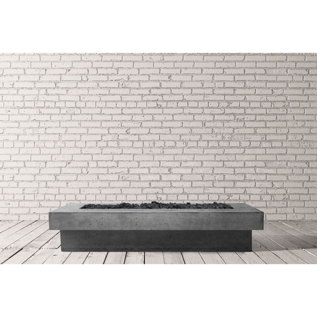 Prism Hardscapes 80 Elevate Rectangular Concrete Gas Fire Pit Table