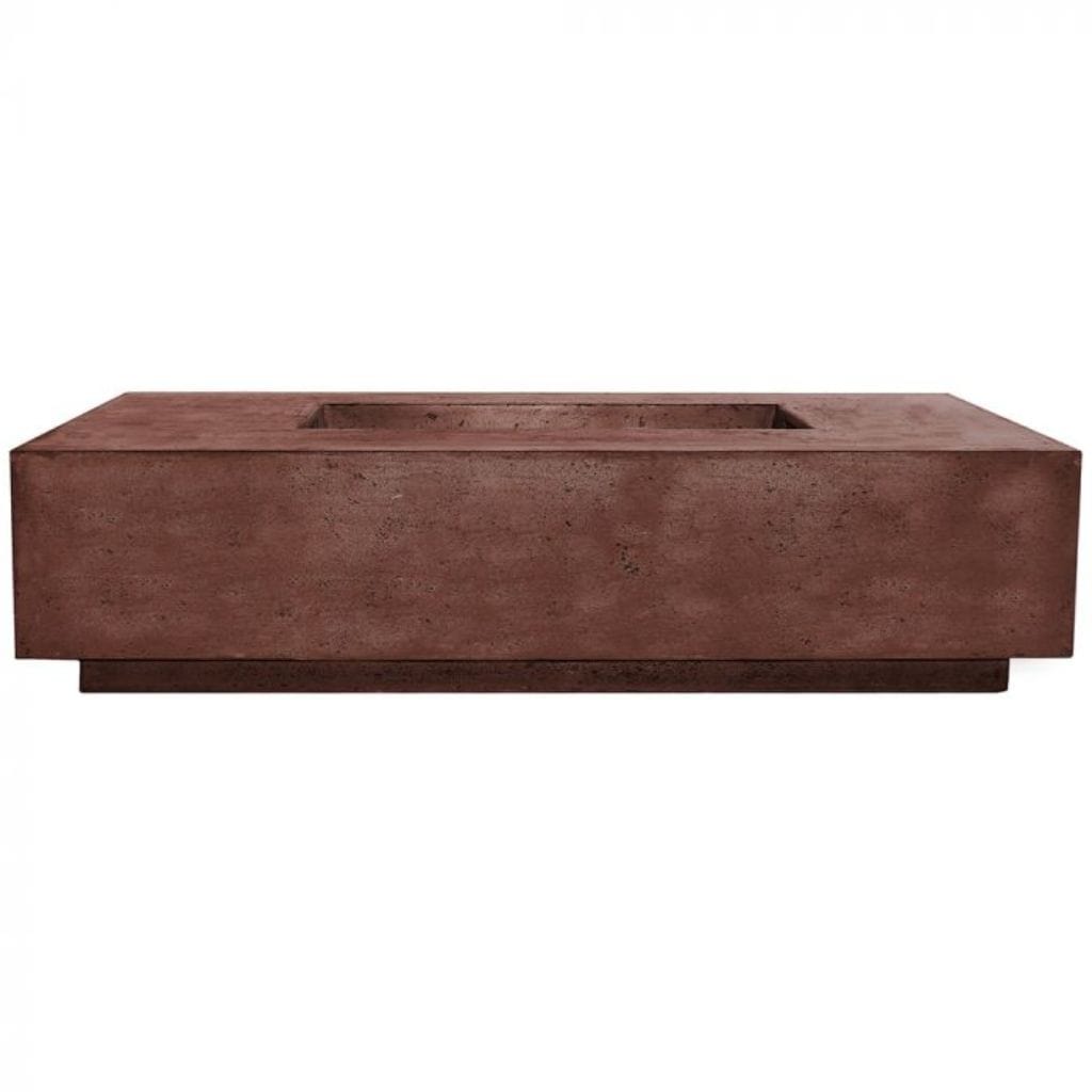 Prism Hardscapes 66 Cafe Tavola 4 Rectangular Concrete Natural Gas Fire Pit Table