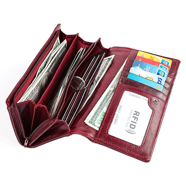 Rustic RFID-Blocking Genuine Leather Wallet for Men